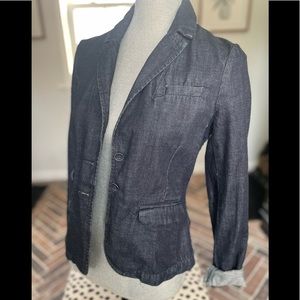 Anthropologie Pilcro Dark Denim Blazer Jacket size XS!